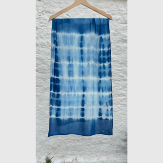 Lenço Manui Shibori Listras Azul